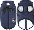 Aiboria Dog Jackets for Winter Windproof Waterproof 2 in 1 Outfit Cold Weather Coat Dog Vest Harness Puppy Winter Warm Jacket Large Blue 3XL