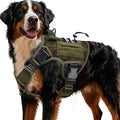 Heavy-Duty Tactical Dog Harness for Large Dogs, No Pull Adjustable Reflective Pet Vest with Molle System, K9 Military-Grade Control for Service Training, Outdoor & 10+ Breeds, Green Camo, XX-Large