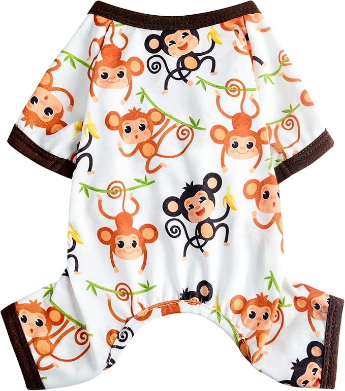 Dog Pajamas for Small Dogs Boy Girl, Dog Clothes Tiny Chihuahua Yorkie Spring Summer Shirt, Cute Puppy Outfit Pjs Jumpsuit Cat Onesie Apparel Pet Clothes