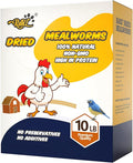 RANZ 10LBS Non-GMO Dried Mealworms for Chickens, High Protein Meal Worms, Premium Chicken Feed, Perfect Bird Food and Chicken Treats, Whole Large Mealworms for Wild Birds, Ducks, Fish