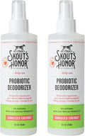 SKOUT'S HONOR Probiotic Pet Deodorizer Spray- Hydrating Daily-Use with Avocado Oil & Omega-3s, Microbiome Friendly Certiified, Paraben & Sulfate-Free, 97% Natural, 8oz, Sunkissed Coconut, 2-Pack