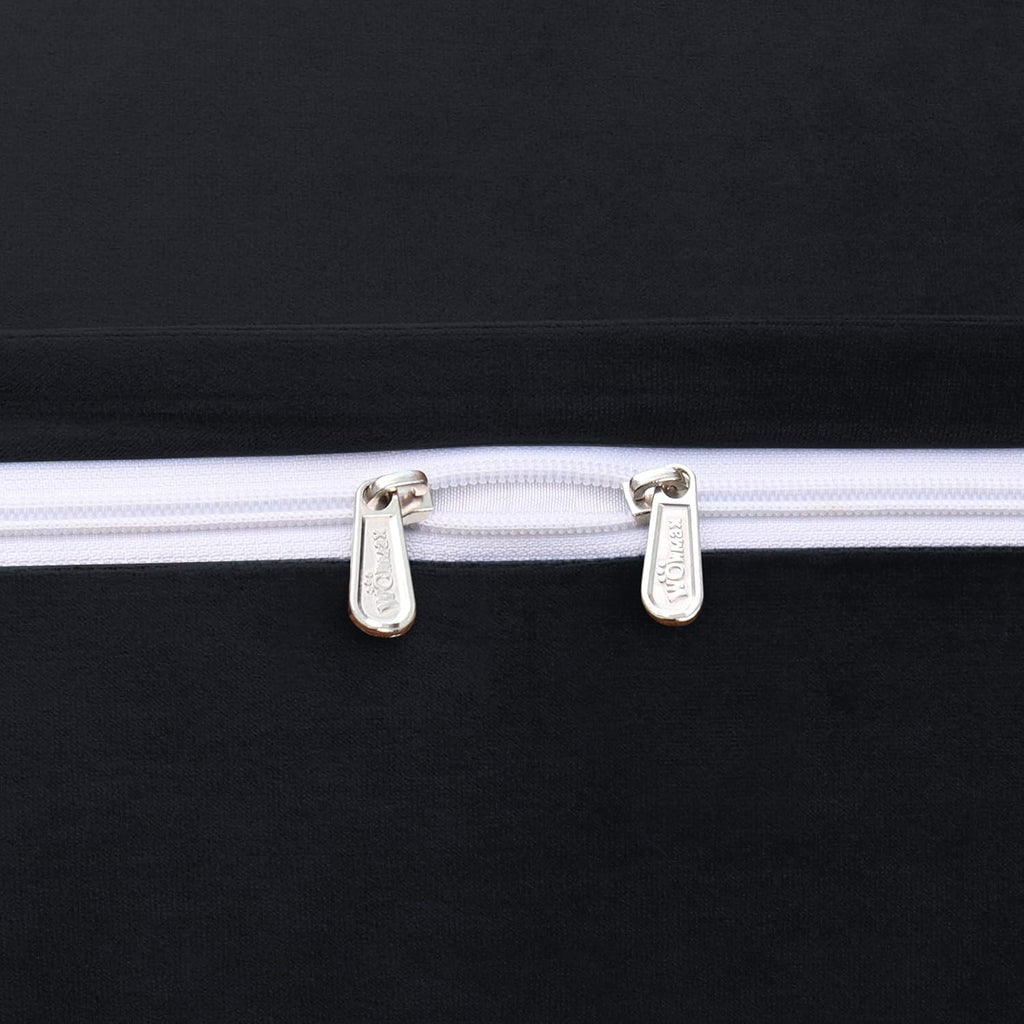 Wedge Headboard Pillow Dorm Room Reading Pillow Back Support for Sitting Up in Bed Bolster Lumbar Cushion Body Positioning Bedrest (Black, 24x8x20 in)