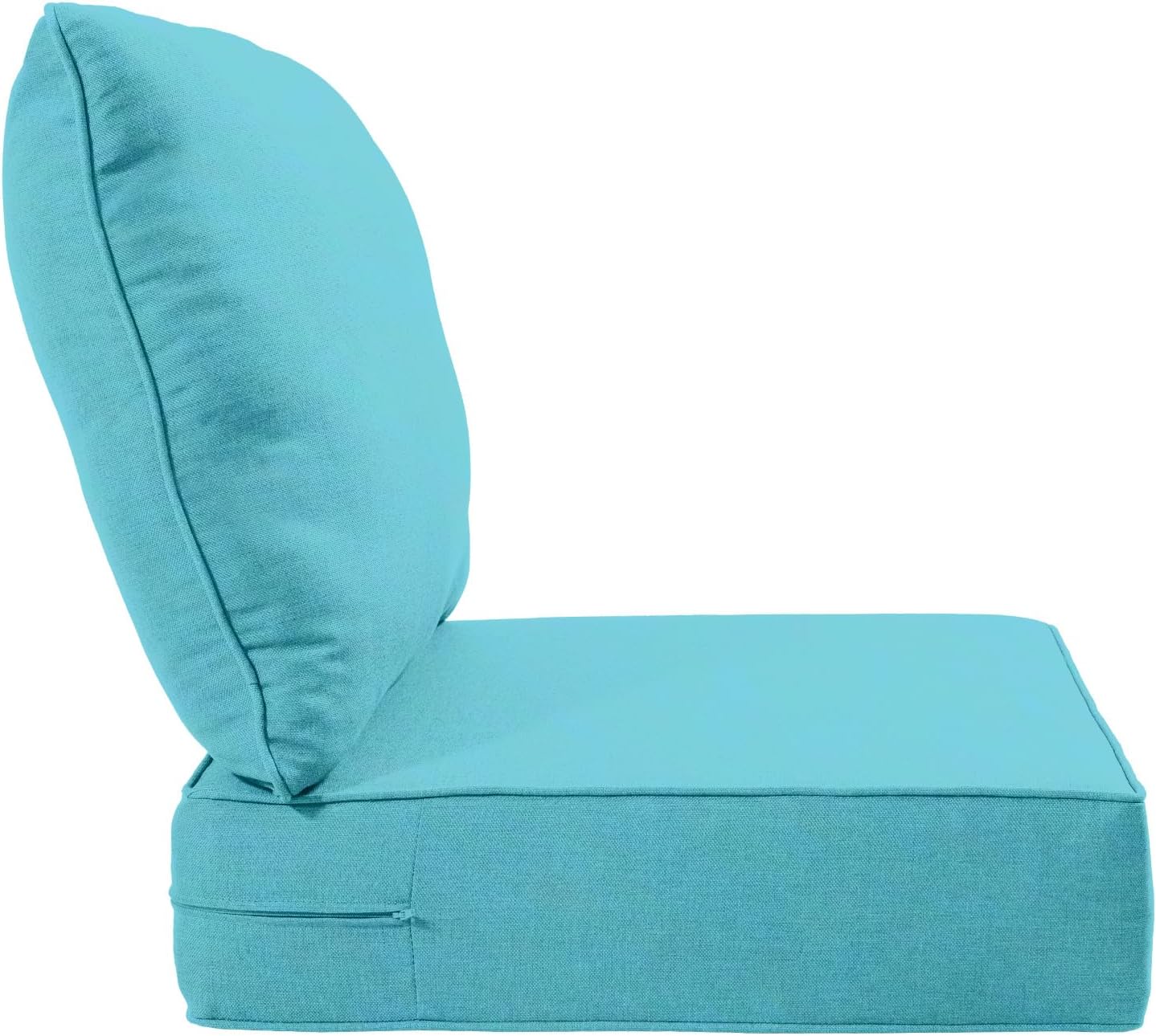 Luxury 24x24x6 Inch Outdoor Cushions - Water&UV&Fade Resistant 1 Set Zippered Patio Chair Cushion for Wicker Dining Rocking Swivel Chairs Loveseat Couch Sectional Sofa - Turquoise