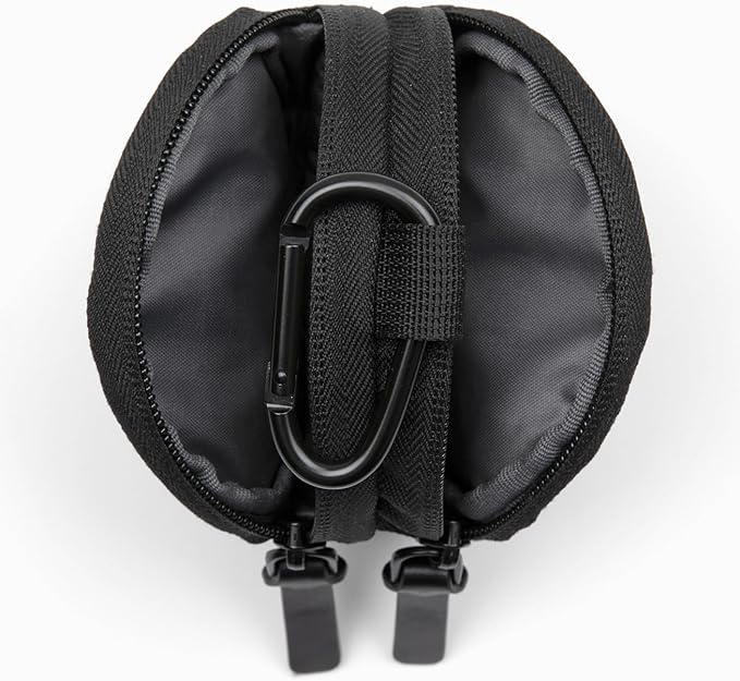 Snackpack Double Insulated Dog Treat Pouch - Holds 1.5 Cups - Dog Training and Walks Snack Bag, Two Pockets for Dry or Wet Treats, Attaches to Leash, Belt, or Bag - Graphite