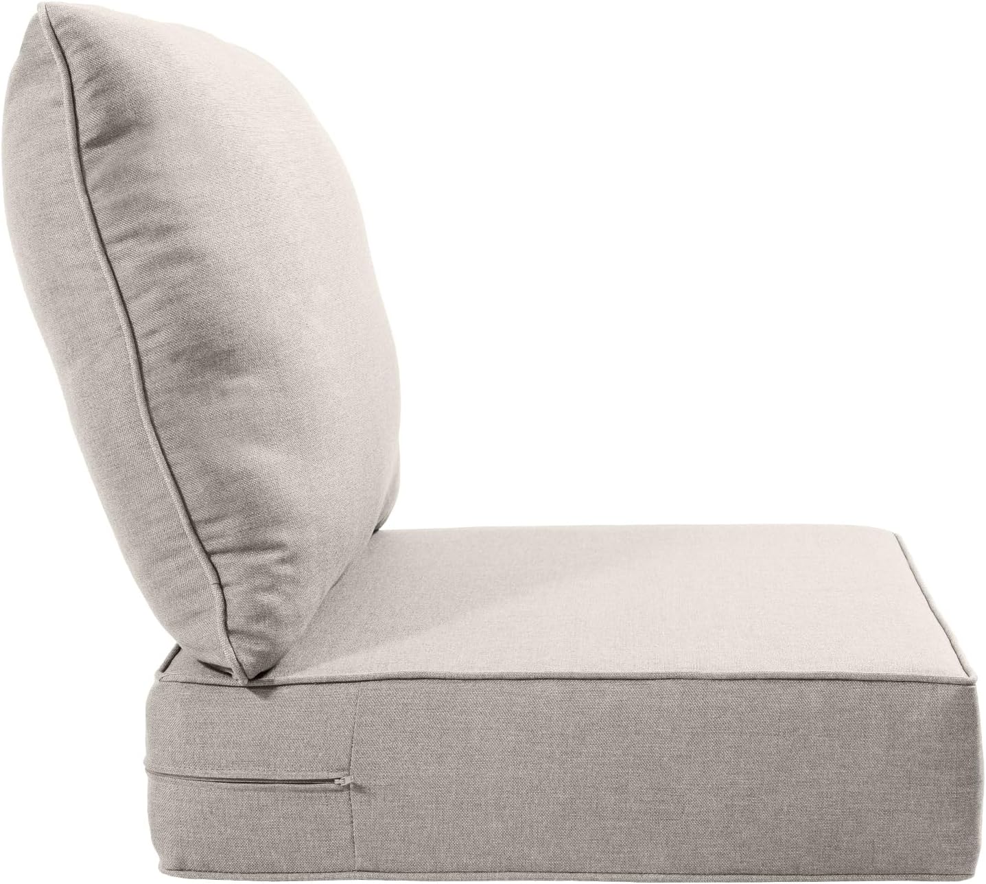 Luxury 24x24x6 Inch Outdoor Chair Cushions Set of 4 - Heavy Duty Water-Resistant Comfortable Cushion for Patio Furniture Set Dining Gliding Rocking Chairs Loveseat L-Shape Sofa - Beige