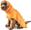Spark Paws Dog Raincoat, Waterproof Windproof Rain Jacket, for Small Medium Large Extra Large Dogs, Reflective Breathable Full-Body Coverage Dry Suit - Mustard Yellow - M