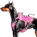 Heavy-Duty Tactical Dog Harness for Large Dogs, No Pull Adjustable Reflective Pet Vest with Molle System, K9 Military-Grade Control for Service Training, Outdoor & 10+ Breeds, Pink Camo, Large