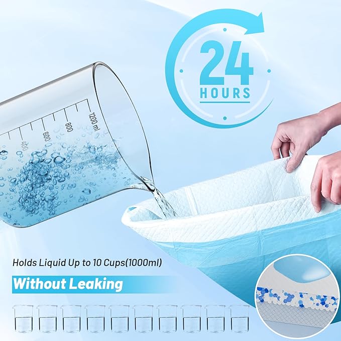 Puppy Pads Extra Large for Dogs 31"x47" 40 Count, Leak-Proof & Super Absorbent Dog Pee Pads, Thicken Disposable Potty Pads Puppy Training Pads for Cats Rabbits (40PCS)