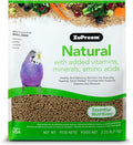 ZuPreem Natural Bird Food, Bird Feed Pellets for Parakeets, Budgies, Parrotlets, & Doves, ZuPreem Core Nutrition, Made in USA, Added Vitamins, Parakeet Food, Budgie Feed, (Small, 2.25 lb Bag)