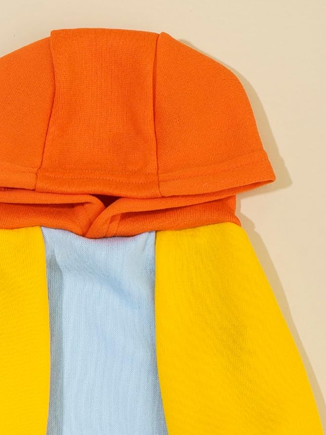 QWINEE Basic Dog Hoodie Sweatshirt Puppy Sweater Warm Cat Costumes Pet Clothes for Chihuahua Puppy Kitten Small Medium Dogs Orange and Blue X-Small