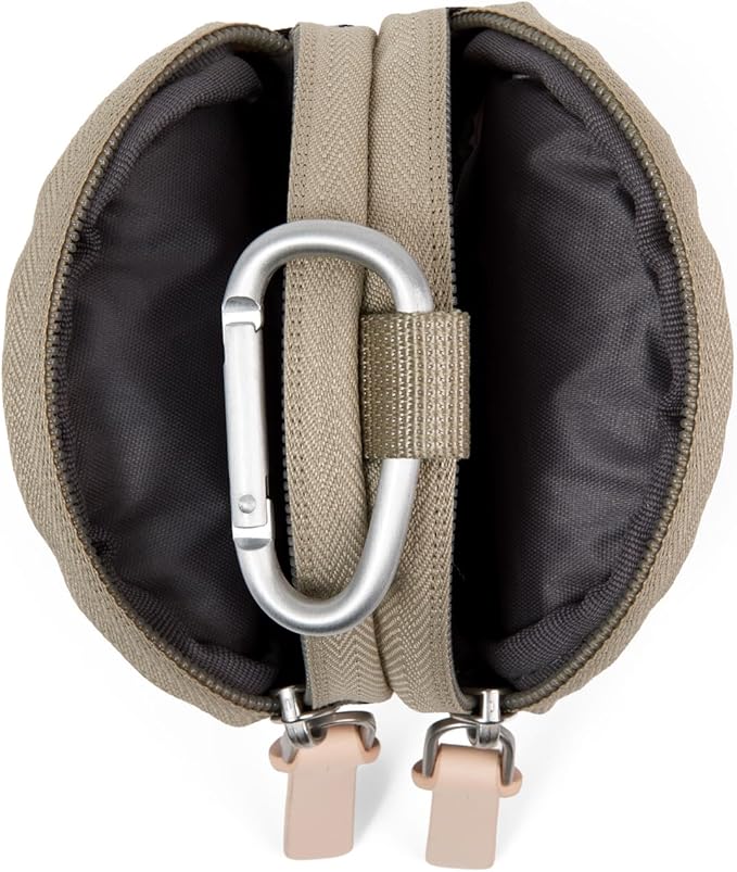 Snackpack Double Insulated Dog Treat Pouch - Holds 1.5 Cups - Dog Training and Walks Snack Bag, Two Pockets for Dry or Wet Treats, Attaches to Leash, Belt, or Bag - Leopard