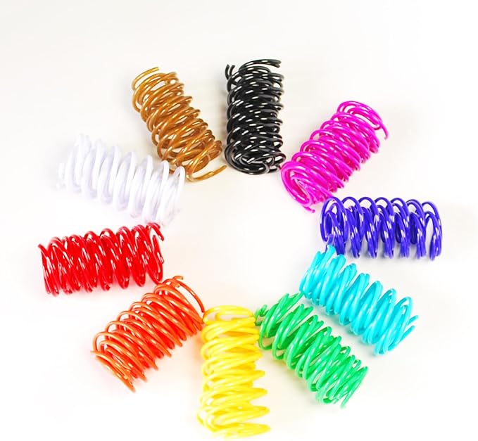 40Pcs 10 Colors Box Stored Springs for Indoor Cats, Cats Coil, Cat Interactive Toys, Cat Swatting Toy, Self-Play Toys, Hunting Toy, Kitten Spring