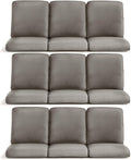 9-Piece Outdoor Patio Cushion Set - Fade & Water Resistant with Removable Olefin Cover, 22x24x4 Inch Memory Foam Cushions for Wicker Sectional Sofa – Grey/Regular