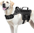 Dog Harness for Large Dogs Heavy Duty, No Pull Tactical Dog Harness with Molle System, Easy On and Off Service Dog Vest, Breathable Padded, Adjustable Reflective Pet Vest for Walking Hiking Training