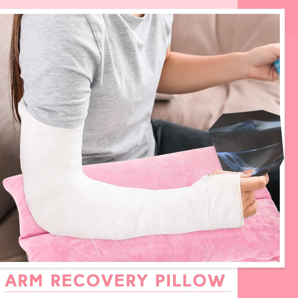 Soaoo Arm Pillows for Adults Pain Relief for Arm Pain Broken Post Surgery Soft Rest Support Pillow Leg Injury(Pink)