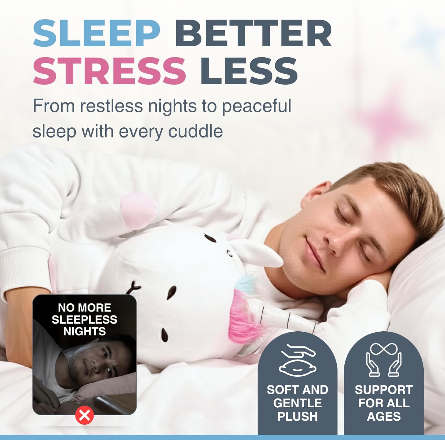 Unicorn Plush Body Pillow for Kids | Long Stuffed Animal Cuddle Pillow | Soft Hugging Toy | Plushie Gift for Girls & Boys | Long Plush Body Pillow for Sleep & Comfort | Medium, 35 Inches