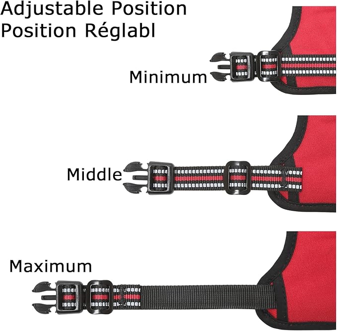 HEELE Dog Harness Harness for Small Dogs No Pull Dog Vest Harness for Small Dog with Soft Handle Reflective for Outdoor Training, Red, XS