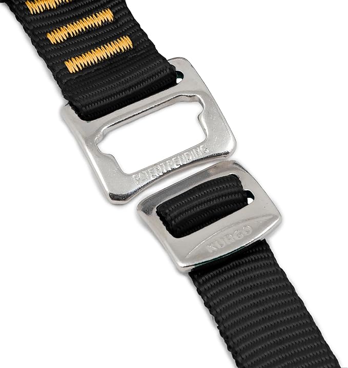 Kurgo Enhanced Strength Tru-Fit Dog Car Harness - Pet Travel Safety Harness - Crash Test Certified Fit - Five Point Adjustment - Secure Buckle - Padded Chest - Black - X-Large