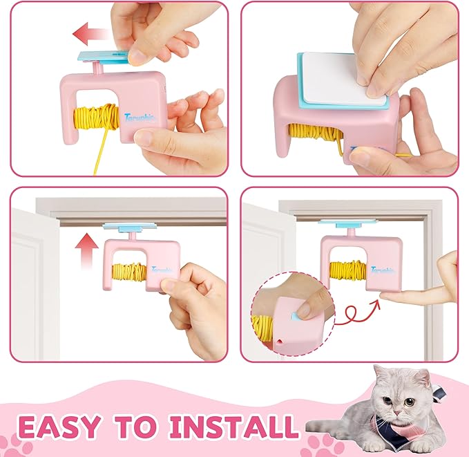 Interactive Cat Toy for Indoor Cat,Automatic Door Hanging Cat Toy with Detachable Design,Kitten Toys for Indoor Cats Self Play,3.27 * 1.69 * 2.76Inch