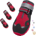 Dog Shoes for Large Medium Small Dog, Mesh Breathable Dog Shoes for Hot Pavement, Anti-Slip Dogs Boots Paw Protectors with Reflective for Outdoor Walking Indoor Hardfloors (Size 4)