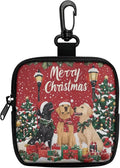 KEIAHUAN Christmas Dogs Hands Free Dog Treat Bags Training Pouch Puppy Training Small Bag with Carabiner Phone Pocket Small Coin Purse Change Pouch