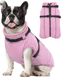 Lelepet Waterproof Dog Jacket with Harness Built in Warm Dog Winter Coat, Reflective Fleece Jacket, Windproof Dogs Coats for Small Dogs, Thermal Pet Snowsuit for Cold Weather, Maltese, Pink, XS