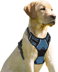 BARKBAY No Pull Dog Harness Front Clip Heavy Duty Reflective Easy Control Handle for Large Dog Walking(Navy,XS)