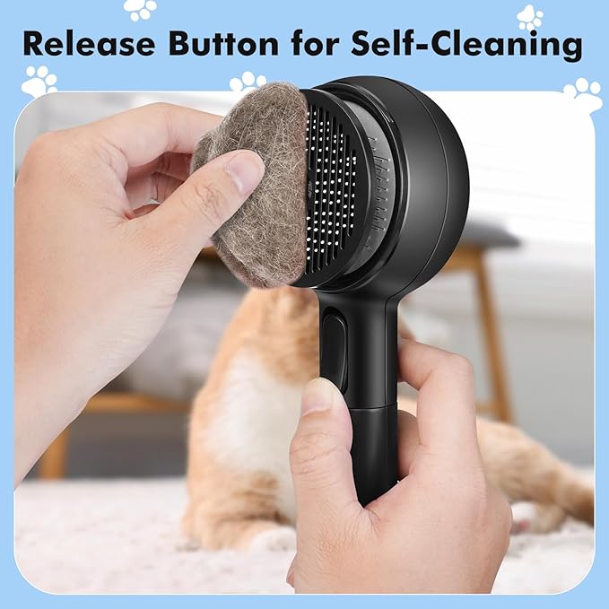 LACOKI Cat Brush, Cat Brushes for Indoor Cats Shedding, Cat Hair Grooming Brush with 2steam Modes for Short and Long Haired Pets Dogs Hair Grooming