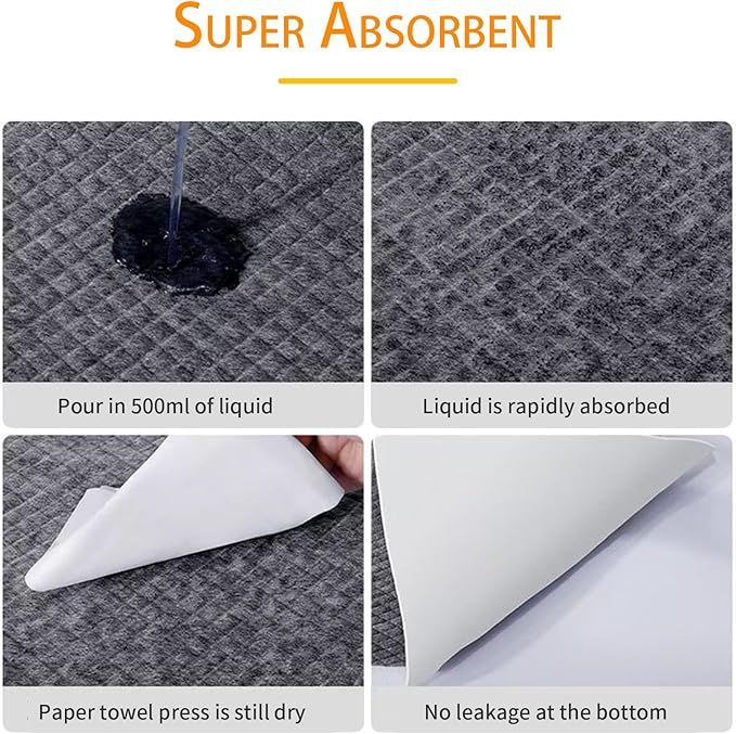 Dog Pee Pads 50 Count, 28'' x 34'' Charcoal Odor-Control Puppy Pads with Leak-Proof Quick-Dry Design, Pet Training Pads for Potty Training Strong Absorbency