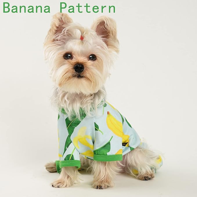 Dog Clothes for Small Dogs Boy Girl, Dog Pajamas Tiny Chihuahua Yorkie Spring Summer Shirt, Cute Puppy Outfit Pjs Jumpsuit Cat Onesie Apparel Pet Clothes