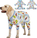 LovinPet Large Dog Pajamas, Dinosaur Print Style, UV Protection, Post Surgery, Anxiety Relief, Pet Pajamas for Dogs, Light Weight Big Dog Pullover, Full Coverage Pitbull Types PJ's, M