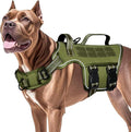 Dog Harness for Large Dogs Heavy Duty, No Pull Tactical Dog Harness with Molle System, Easy On and Off Service Dog Vest, Breathable Padded, Adjustable Reflective Pet Vest for Walking Hiking Training