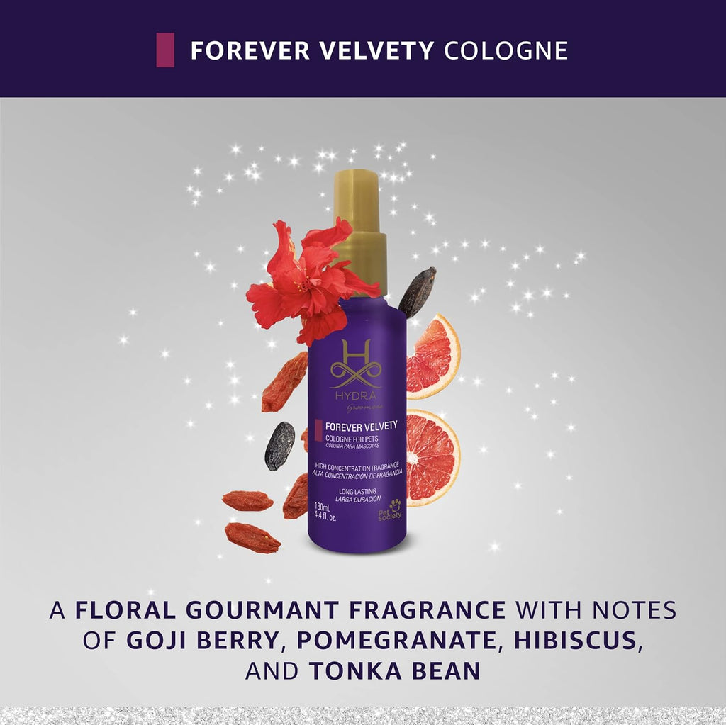 Hydra Groomers’ Forever Velvety Cologne, Cat and Dog Cologne Spray, 4.4 fl. oz.