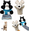 Mouse and Cat Wrestling Toy Puppet, Wrestler Play Doll Glove, Animal Arm Hand Funny Interactive Mice Cat Toy for Pet Lovers