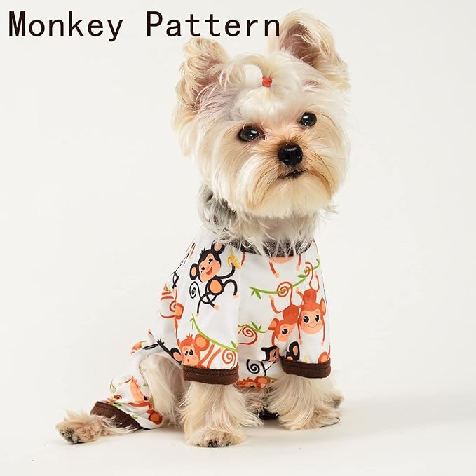 Dog Clothes for Small Dogs Boy Girl, Dog Pajamas Tiny Chihuahua Yorkie Spring Summer Shirt, Cute Puppy Outfit Pjs Jumpsuit Cat Onesie Apparel Pet Clothes