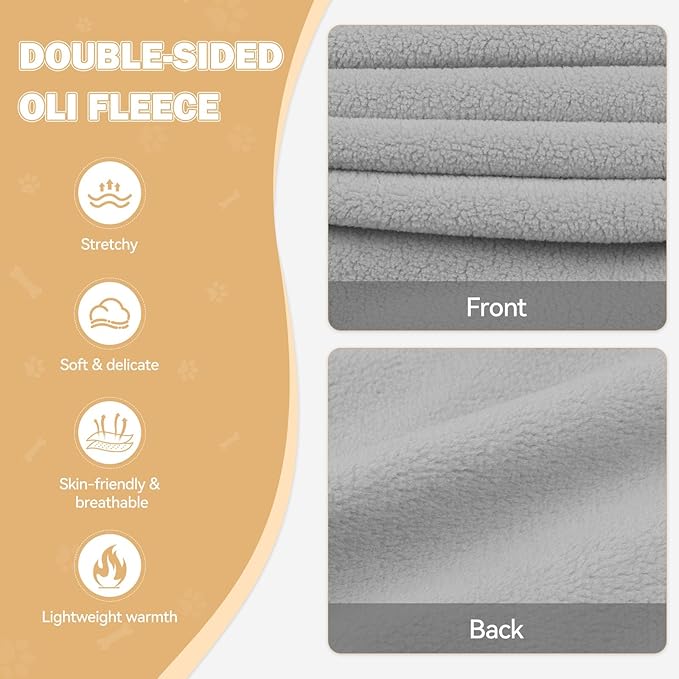 Dog Sweaters for Large Dogs,Extra-Large Dog Hoodie,Warm Fleece Sweatshirt with Hood & Pocket,Leash Hole,Cozy Cold Weather Pet Clothes Sweater Hoodie for Large Dogs(Grey,XXL)