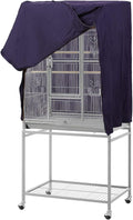 QBLEEV Birdcage Covers, Breathable Parrot Cage Cover Shade, Universal Blackout Windproof Light-Proof Covering Reduces Distractions Night Accessories Cloth Without Cage-17.7x24.8x31.5in (LxWxH)
