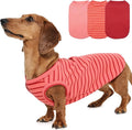 3 Pack Dog Sweater Fleece Vest -Red-L,Warm Classic Pullover | Soft Cozy Sweaters for Dachshunds,Stretchy Lightweight Shirt for Dogs Walking,Park Trips