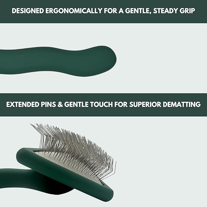 Premium Dog Slicker Brush – Doodle Grooming Brush for Long Haired Dogs - Goldendoodle, Labradoodle, Poodle & Golden Doodle – Ideal for Wavy & Curly Hair - Detangles & Fluffs Curly, Double Coats