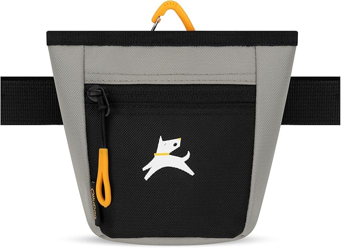 OllyDog Goodie Treat Bag, Dog Treat Pouch, Waist Belt Clip for Hands-Free Training, Magnetic Closure, Dog Training and Behavior Aids, Three Ways to Wear (Wet Weather)