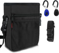 SZO Dog Treat Pouch - 3 Ways to Wear Treat Pouches for Pet Training, Dog Training Treat Pouch Bag and 2 Pieces Clicker Taining for Dogs with Waist Belt Shoulder Strap-Max Black