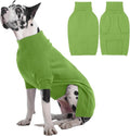 IECOii Great Dane Sweater,5XL Extra Large Sweater for Giant Breed Dogs in Winter,Turtleneck Cold Weather Knit Clothes,Machine Washable,Elastic Pullover for Saint Bernard,Mastiff (Grass Green,XXXXXL)