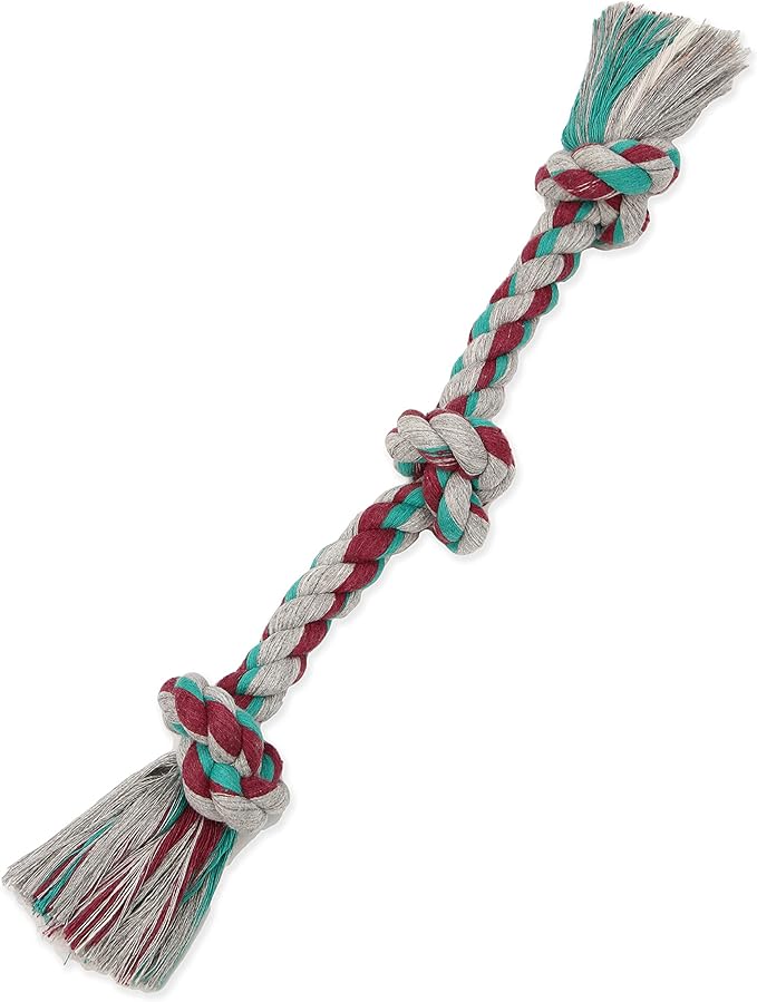 Mammoth Flossy Chews Color Rope Tug – Premium Cotton-Poly Tug Toy for Dogs – Interactive Rope– Dog Chew Toy, Assorted colors