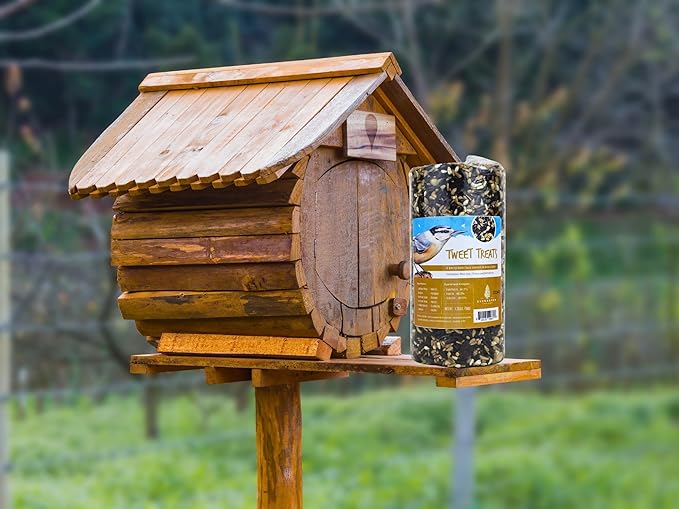 Birdseed Cylinders with Hole - Bird Seed for Outside Wild Birds (Small Cylinder, Tweet Treats 1pc)