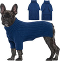 Dog Sweater for Medium Dogs, Warm Winter Fall Dog Sweaters for Dog Girls Boys, Turtleneck Dog Knitwear, Doggie Christmas Sweater, Pet Sweatshirt Clothes Knit French Bulldog, Beagle (Blue M)