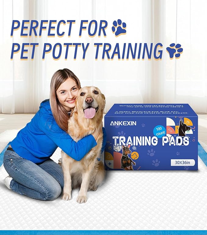 100 Counts XL Puppy Pee Pads 30x36 Inch | Super Absorbent Leak-Proof Dog Training Pads with Odor Control | Quick-Dry Potty Pads for Dogs & Cats