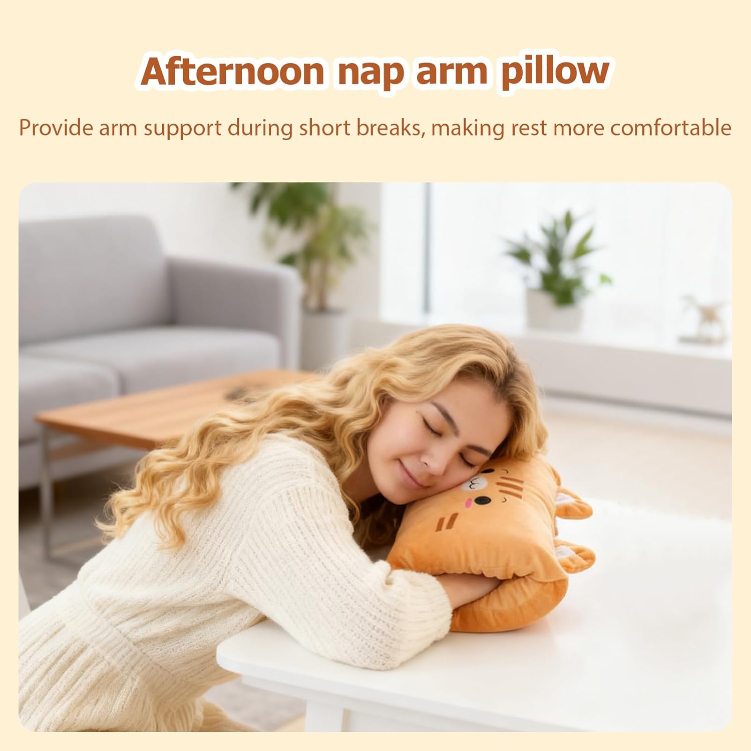 Kids Cartoon Hand Pillow,Winter Hand Warmer Rest Arm Pillow,Non-Electrical Travel Essentials,Arm Support for Napping,Soft Cotton Winter Hugging Cushion,Home Animal Doll Plush Muffs (Model 4)