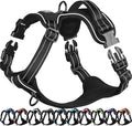 VIVAGLORY Dog Harness Easefit No Pull Dog Harness with Front Clip & Handle for Lifting Training, Adjustable Padded No-Pull Anti Pull Easy On for Puppy & Pet, XS, Black