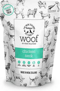 Air Dried WOOF Chicken Neck Treat - Mixer, or Topper - Air Dried, High Protein,Natural, Single Ingredient - 1.76oz