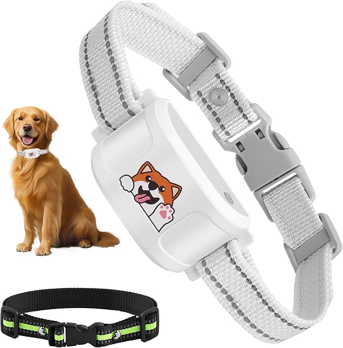 GPS + Wireless Dog Fence & Training Collar – No Subscription, App Geo-Fence 3280ft, 60-164ft Bluetooth Training, 3 Correction Modes, Auto Sleep/Wake, 7-Day Battery, 3-Dog Support (White)